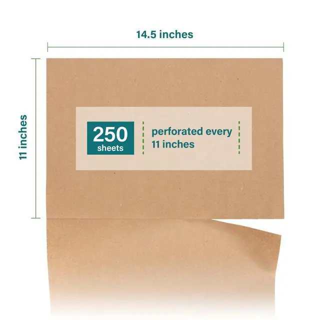 Alt view image 2 of 7 - Brown Packing Paper Sheets for Moving & Shipping - 250 Count (229 Feet) - 14.5" x 11" Sheet Size - Sustainable Void Fill Packaging Made in the USA - Kraft Paper Thickness (00923)