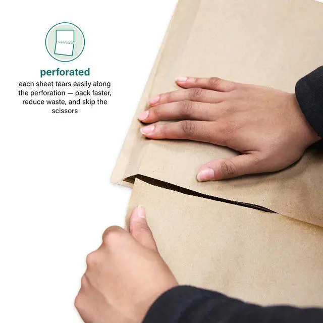 Alt view image 5 of 7 - Brown Packing Paper Sheets for Moving & Shipping - 250 Count (229 Feet) - 14.5" x 11" Sheet Size - Sustainable Void Fill Packaging Made in the USA - Kraft Paper Thickness (00923)