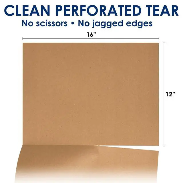 Alt view image 5 of 6 - Kraft Paper Sheets 16x12 in, Brown Packing Paper for Wrapping & Shipping