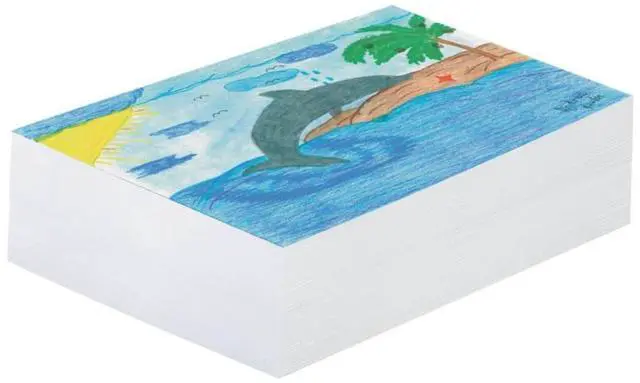 Main image of Plain White Newsprint Paper, 9" x 12", Pack of 500 Sheets