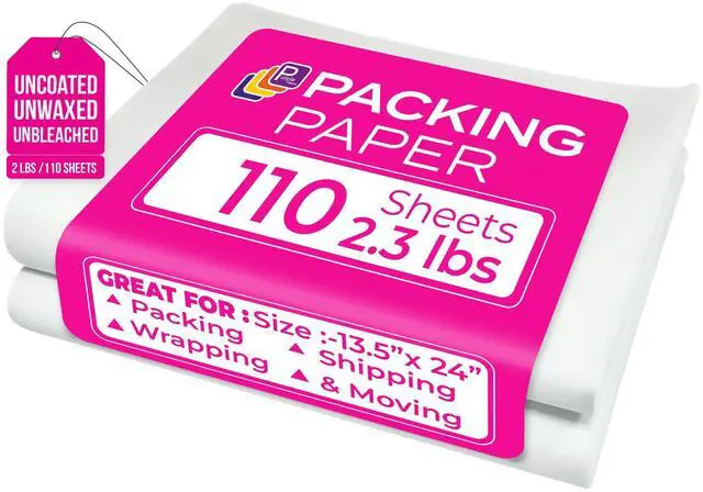 Main image of Packing Paper Sheets for Moving, 110 Sheets, 13.5 x 24 Inch, 2.3 lb