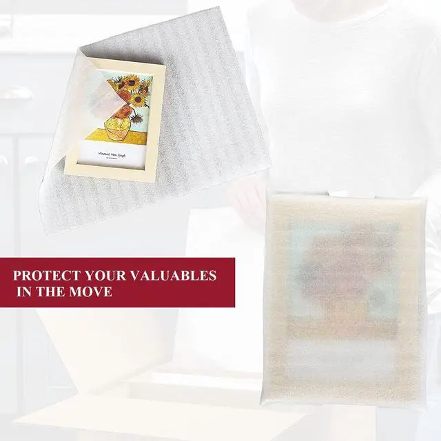 Alt view image 4 of 6 - 12x12 Foam Wrap Sheets for Packing Moving Supplies, Cushion Foam Wrap Packing Foam for Dishes, China, Glassware 50 Pack