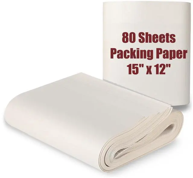 Main image of 80 Sheets Newsprint Paper, 15"x12" Packing Paper Sheets for Moving Supplies
