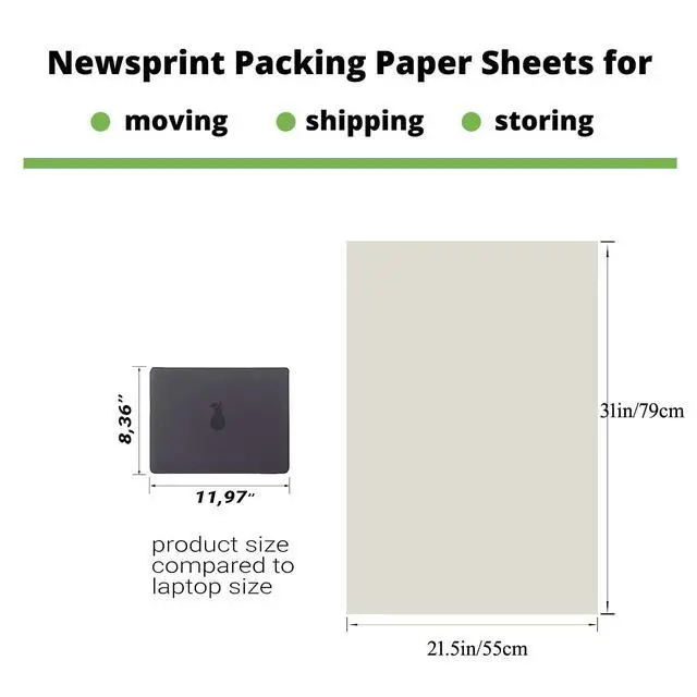 Alt view image 2 of 7 - Large Packing Paper Sheets for Moving 31" x 21.5" Packaging Newsprint Paper 50 Pack Packing Paper for Wrapping Fragiles,Box Fillers for Moving Supplies 2.1Lbs