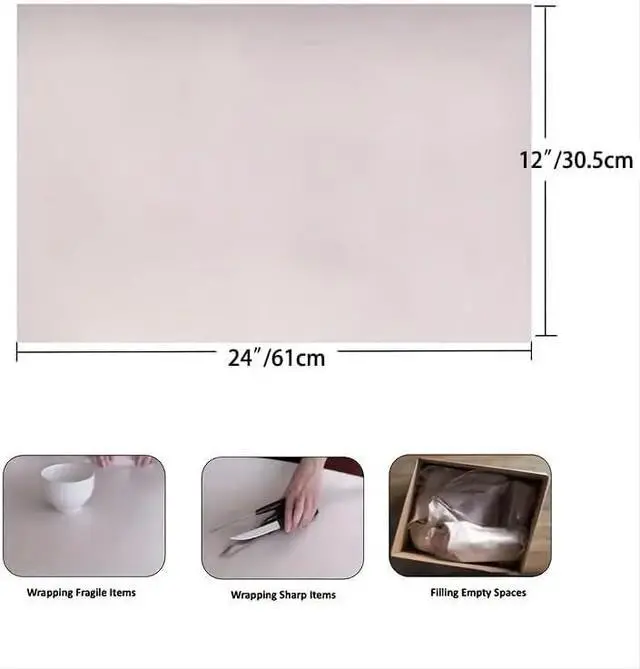 Alt view image 2 of 6 - 100 Sheets Packing Paper for Moving, Newsprint Paper for Packing Wrapping, Wrapping Paper for Packaging Glasses Dishes - Must Have Packing Supplies for Moving Box Filler(12 * 24in)