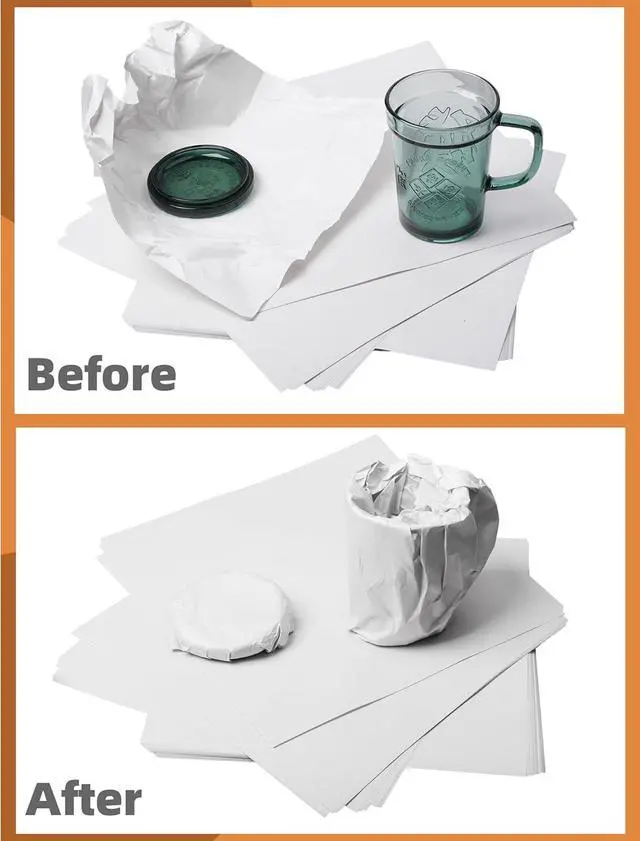 Alt view image 4 of 6 - 12 * 12 inch Small Packing Paper for Moving 100 Sheets Protecting Fragile China and Glasses,Wrapping Paper for Shipping and Moving Box Filler (50 Sheets)