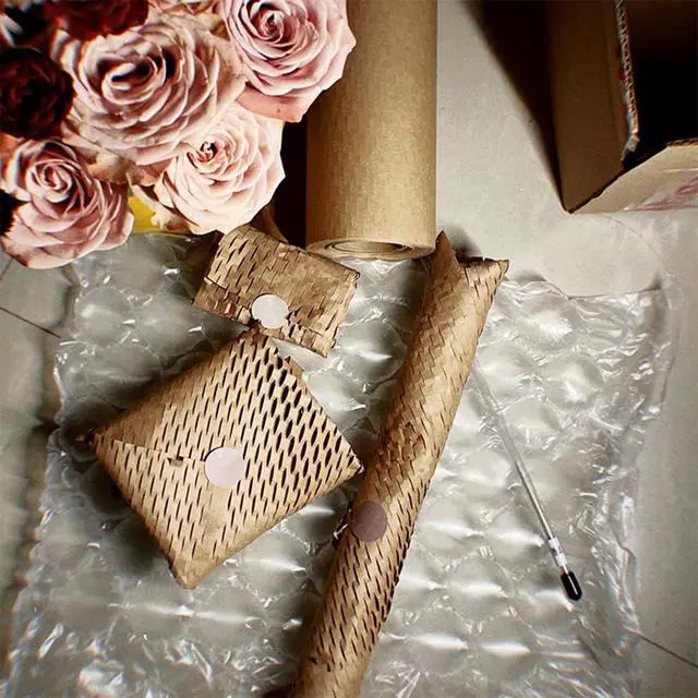 Alt view image 6 of 7 - 12x12 inch Honeycomb Packing Paper for Moving, 50 Sheets Moving Supplies Protecting Fragile Items, Small Wrapping Paper for Shipping and Moving Box Filler, Moving Essentials for Packing