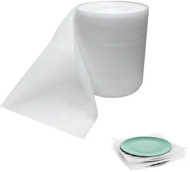 Main image of Foam Wrap Roll 10 Inch Wide x 50 FT Length Packing Foam Roll for Moving Supplies and Protection for Fragile, Cushioning Foam Packing Sheets for Wrapping Dish Packing Material
