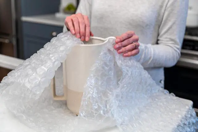 Alt view image 3 of 5 - Max Strength Bubble Cushioning Wrap for Moving & Shipping, 15 FT, Large Bubble Packing Wrap for Heavy Duty Protection Packaging Boxes, Clear Bubble Roll Moving Supplies, Perforated Every 12 IN
