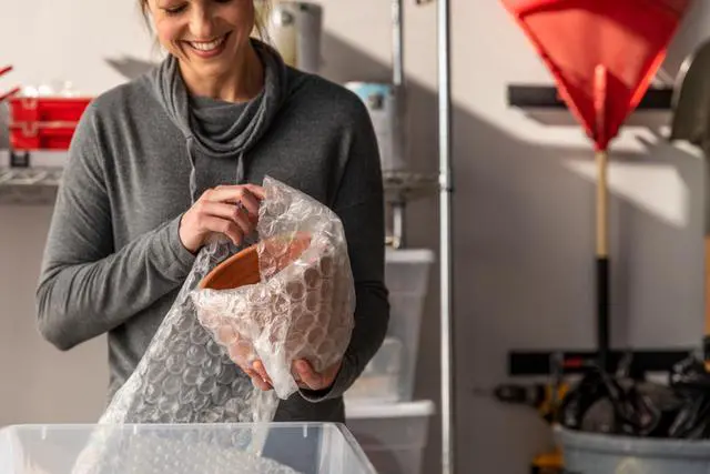 Alt view image 5 of 5 - Max Strength Bubble Cushioning Wrap for Moving & Shipping, 15 FT, Large Bubble Packing Wrap for Heavy Duty Protection Packaging Boxes, Clear Bubble Roll Moving Supplies, Perforated Every 12 IN