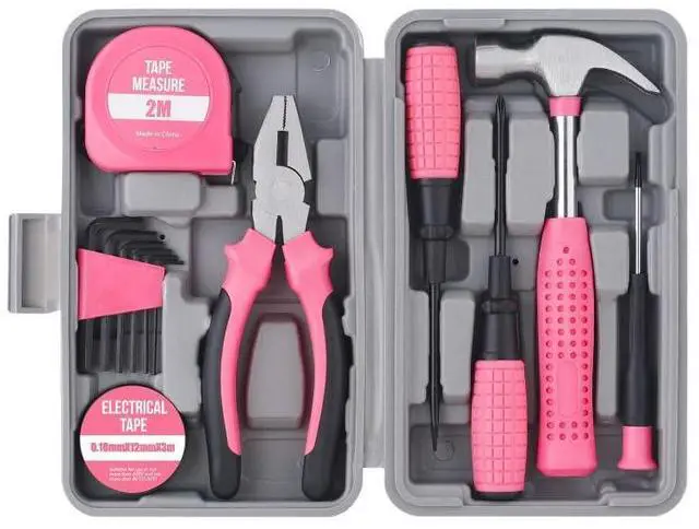 Main image of NIVOLT 13Pcs Pink Tool Set for Women with Storage Case