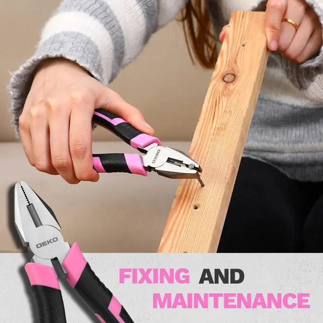 Alt view image 5 of 7 - 86PCS Pink Tool Set Household DIY Tool Kit for Women with Storage Toolbox, Small Compact Hand Tool Box Set for Home Use, DIY, Apartment, Office & Home Repair