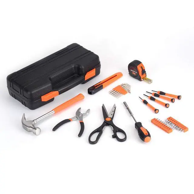 Alt view image 4 of 6 - KYDSAN 39-Piece Tool SetGeneral Household Hand Tool Kit with Portable Toolbox Storage-Great Gift for Beginners (Yellow)