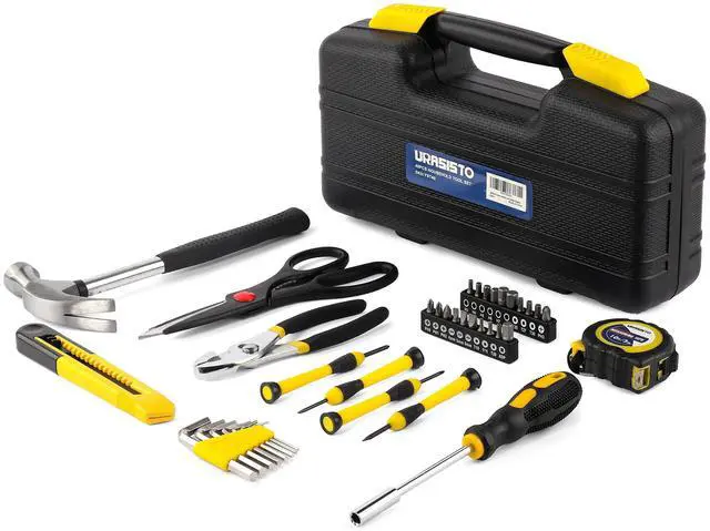 Main image of 40-Piece Home Tool Kit with Easy Carrying Box, Small Basic Hand Tool Set Perfect for DIY Building, Home Maintenance and Woodworking, Great for College Students