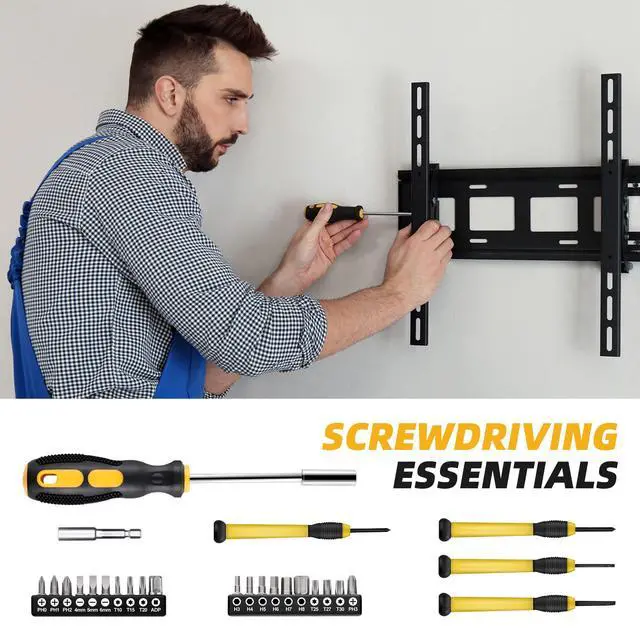 Alt view image 3 of 7 - 40-Piece Home Tool Kit with Easy Carrying Box, Small Basic Hand Tool Set Perfect for DIY Building, Home Maintenance and Woodworking, Great for College Students