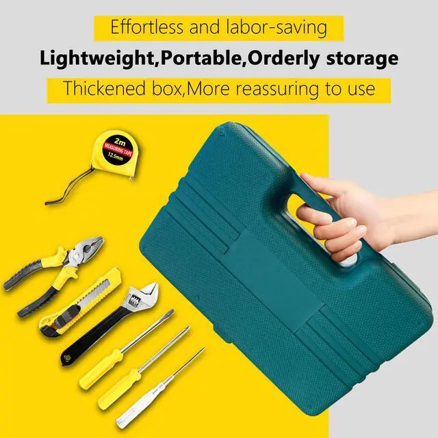 Alt view image 2 of 7 - 8 Piece Hand Tool Kit Basic Set,General Household Repair Small Home Tool Kit with Storage BoX for Car Maintenance,Home,DIY,Office,Garage
