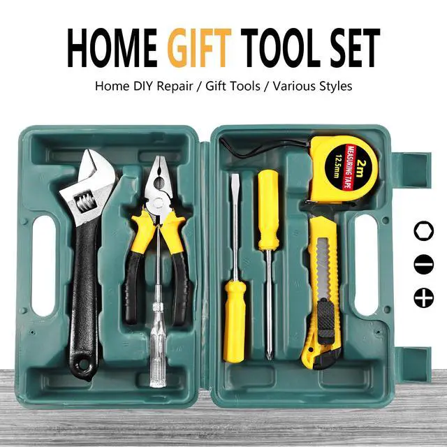 Alt view image 5 of 7 - 8 Piece Hand Tool Kit Basic Set,General Household Repair Small Home Tool Kit with Storage BoX for Car Maintenance,Home,DIY,Office,Garage