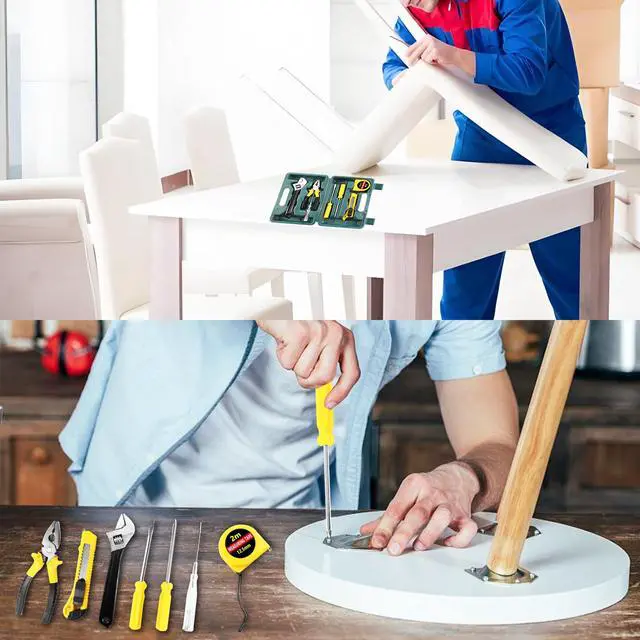 Alt view image 6 of 7 - 8 Piece Hand Tool Kit Basic Set,General Household Repair Small Home Tool Kit with Storage BoX for Car Maintenance,Home,DIY,Office,Garage