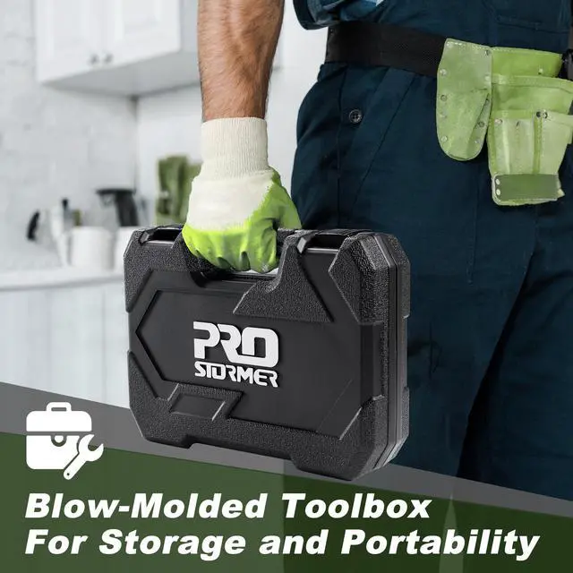 Alt view image 7 of 7 - 93-Piece Tool Kit, Basic Household Tool Set, Green