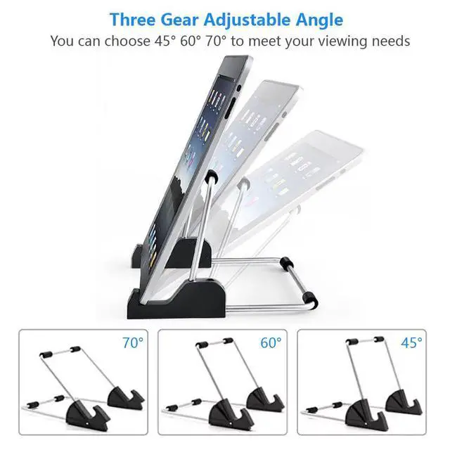 Alt view image 2 of 7 - Adjustable Tablet Holder Stand, Aluminum Desk Stand Holder