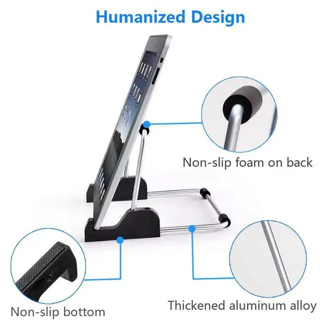 Alt view image 3 of 7 - Adjustable Tablet Holder Stand, Aluminum Desk Stand Holder
