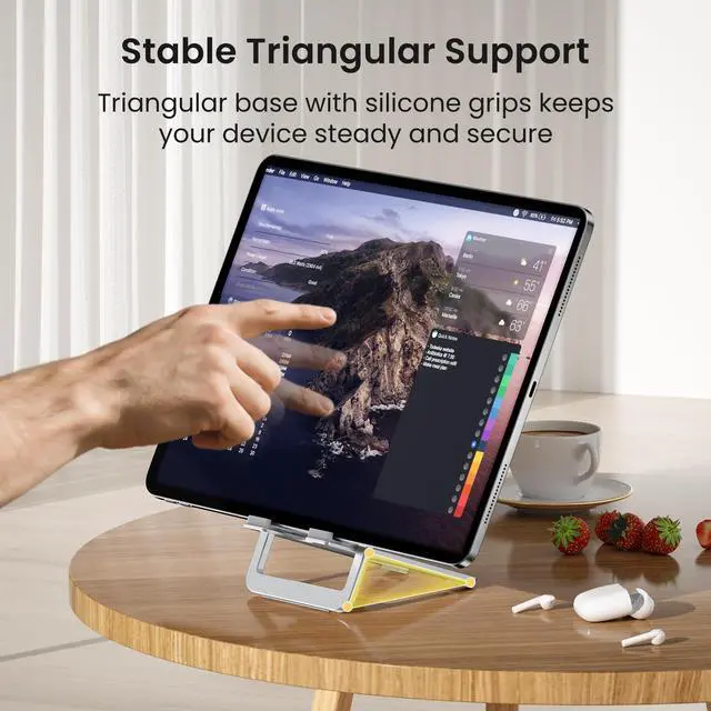 Alt view image 6 of 7 - Tablet Stand for Desk,Foldable iPad Stand,Adjustable Desktop Holder