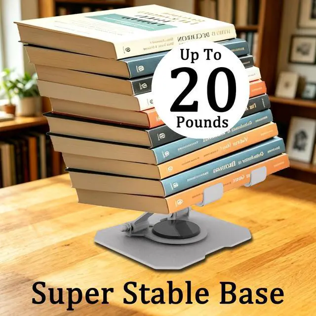 Alt view image 4 of 7 - Adjustable iPad Stand for Desk, Silver