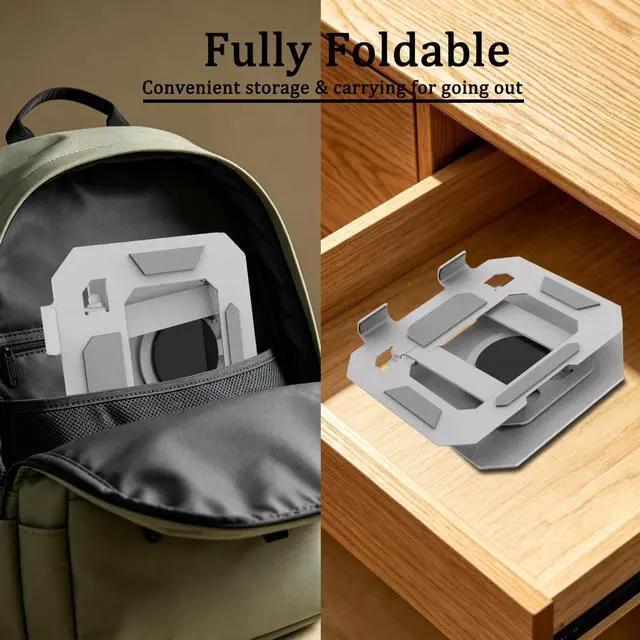 Alt view image 5 of 7 - Adjustable iPad Stand for Desk, Silver
