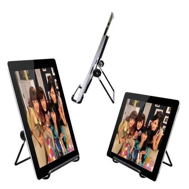 Alt view image 2 of 7 - Tablet Holder Stand, Universal Multi-Angle Non-Slip Adjustable Holder Cradle for 9-12.9 inch Tablet PC, Pad (Black)