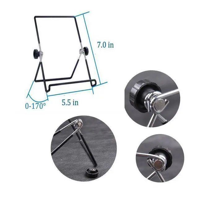 Alt view image 4 of 7 - Tablet Holder Stand, Universal Multi-Angle Non-Slip Adjustable Holder Cradle for 9-12.9 inch Tablet PC, Pad (Black)