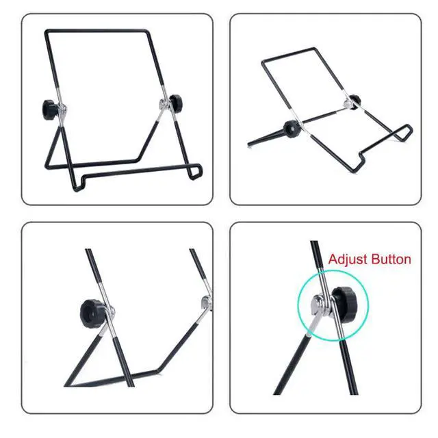 Alt view image 5 of 7 - Tablet Holder Stand, Universal Multi-Angle Non-Slip Adjustable Holder Cradle for 9-12.9 inch Tablet PC, Pad (Black)