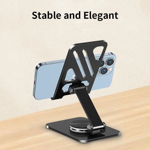 Alt view image 3 of 6 - iPhone Android Tablet Holder Desktop Stand, Adjustable & Foldable Carbon Steel,Compatible with 4.7-16.5" iPads,Tablets, Portable Monitors, Kindle.