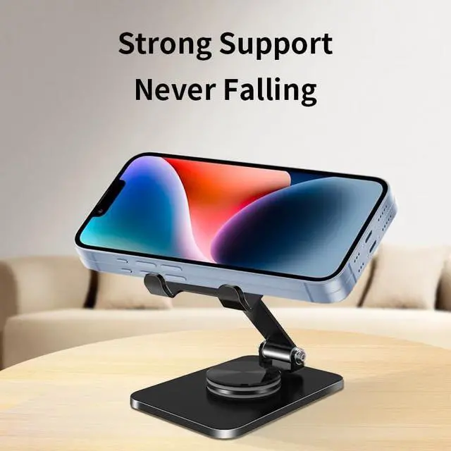 Alt view image 6 of 6 - iPhone Android Tablet Holder Desktop Stand, Adjustable & Foldable Carbon Steel,Compatible with 4.7-16.5" iPads,Tablets, Portable Monitors, Kindle.