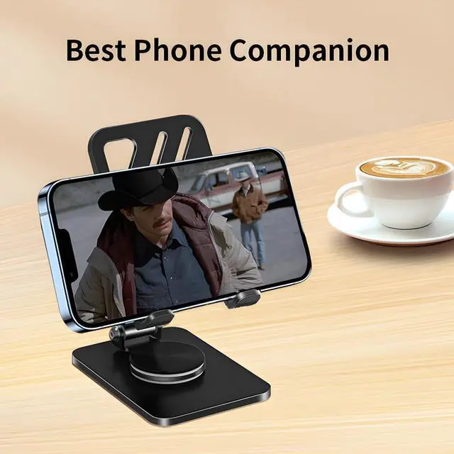 Alt view image 5 of 6 - iPhone Android Tablet Holder Desktop Stand, Adjustable & Foldable Carbon Steel,Compatible with 4.7-16.5" iPads,Tablets, Portable Monitors, Kindle.