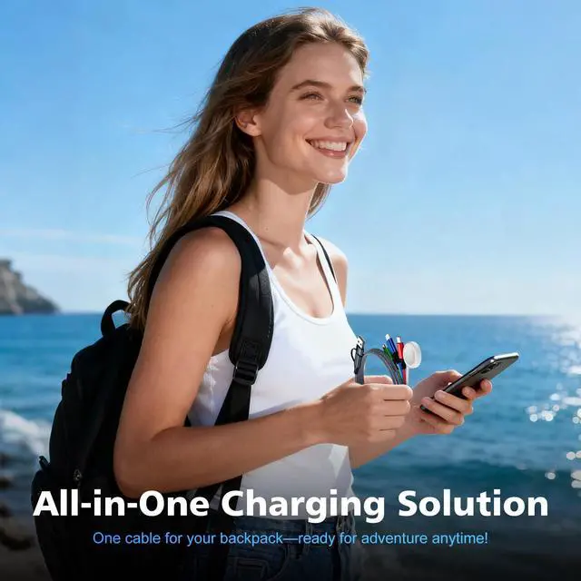 Alt view image 2 of 7 - 4 in 1 Multi Charging Cable for Apple Watch Charger, USB A & USB C Input