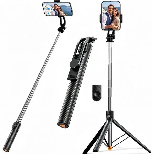 Main image of 67" Phone Tripod Selfie Stick for iPhone & Android with Wireless Remote