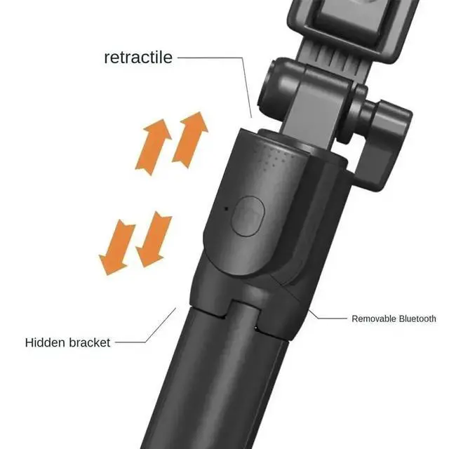 Alt view image 6 of 7 - Phone Tripod & Selfie Stick,3 in 1 Extendable 360° Rotation Tripod Stand with Detachable Wireless Remote Portable Smart Phone Holder Compatible with iPhone Android Sansung