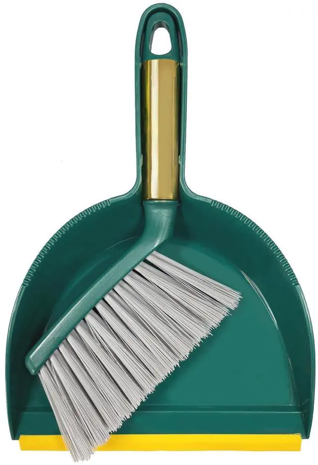 Main image of Small Broom with Dustpan Combo Set Mini Broom and Brush Set Hand Sweeper for Cleaning Desk Office Kitchen Pet Nest (Green)