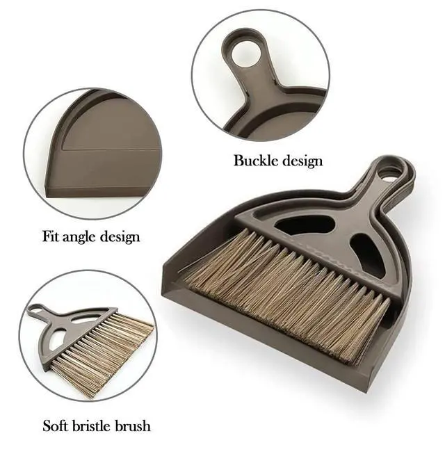 Alt view image 6 of 7 - Mini Broom and Small Dustpan Brush - Mini Broom and Dustpans, Small Broom and Dustpan Set, Mini Dustpan and Brush Set, Hand Broom and Dustpan Set for Home and Pets.