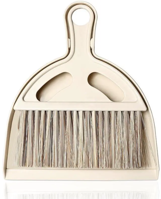 Main image of Mini Broom and Small Dustpan Brush - Hand Broom and Dustpan Set, Mini Dust pan and Brush Set, Small Dust pan for Cat Litter, Kitchen, Tables, Countertops, Cars, etc.