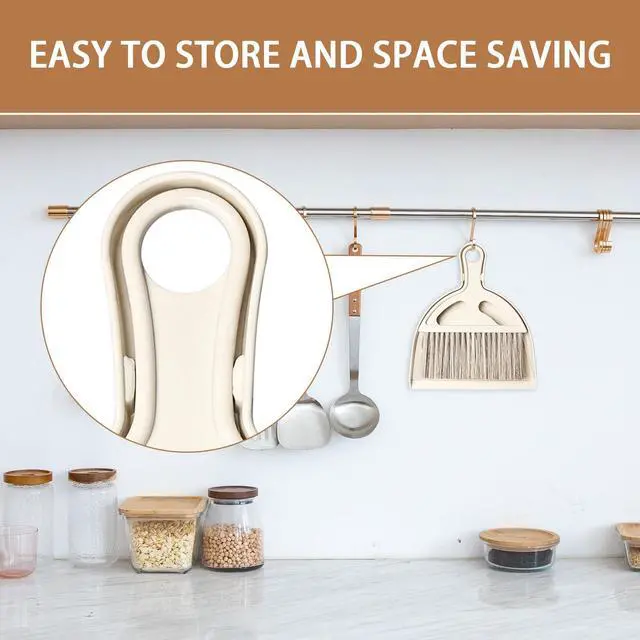 Alt view image 5 of 7 - Mini Broom and Small Dustpan Brush - Hand Broom and Dustpan Set, Mini Dust pan and Brush Set, Small Dust pan for Cat Litter, Kitchen, Tables, Countertops, Cars, etc.