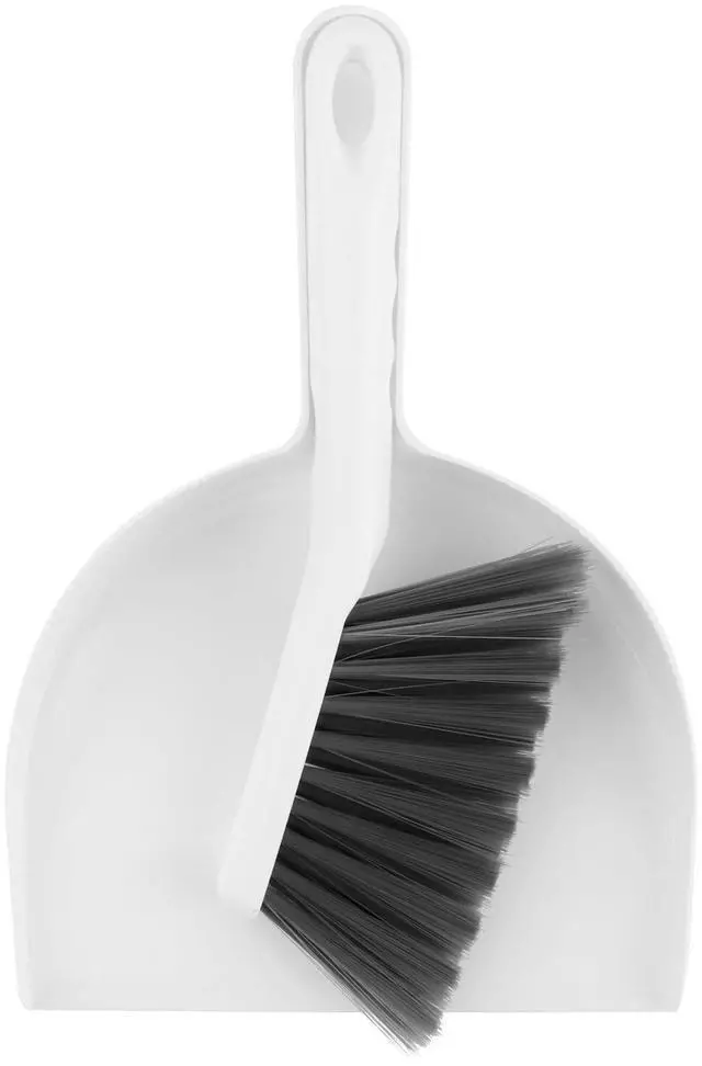 Main image of Small Broom and Dustpan Set, Dustpan and Brush Set, White