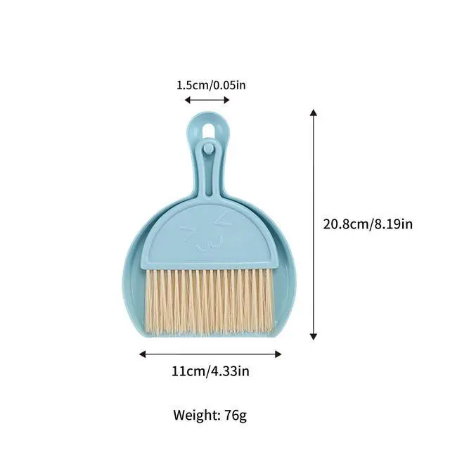 Alt view image 2 of 7 - Small Broom and Dustpan Set, Portable Mini Dustpan and Brush Set, Lightweight Dust Pan and Brush Set, Desktop Cleaning Supplies for Tabletop, Keyboard, Small Space and Pet Areas