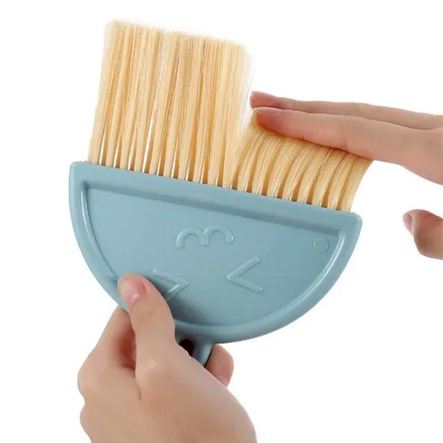 Alt view image 3 of 7 - Small Broom and Dustpan Set, Portable Mini Dustpan and Brush Set, Lightweight Dust Pan and Brush Set, Desktop Cleaning Supplies for Tabletop, Keyboard, Small Space and Pet Areas