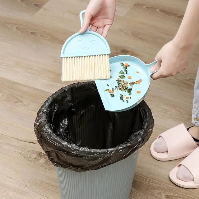 Alt view image 5 of 7 - Small Broom and Dustpan Set, Portable Mini Dustpan and Brush Set, Lightweight Dust Pan and Brush Set, Desktop Cleaning Supplies for Tabletop, Keyboard, Small Space and Pet Areas