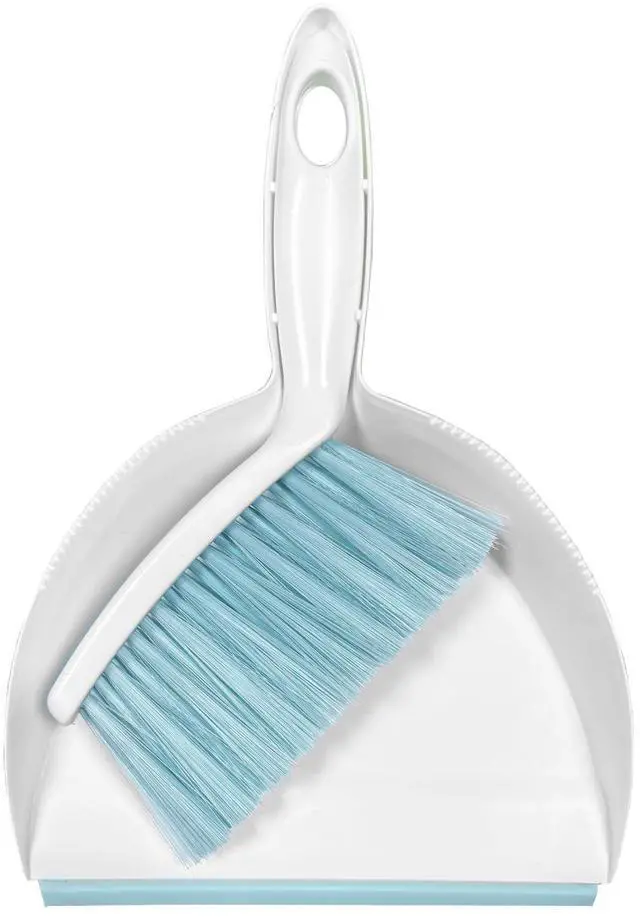 Main image of Mini Broom and Dustpan Set Small Dust pan & Brush Set Portable Cleaning Tools for Home Office RV Camping Learning (Blue)