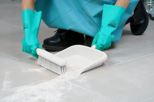 Alt view image 6 of 6 - Handheld Dustpan with Handle, Cleaning Essentials for Home and Commercial Use, 10", White