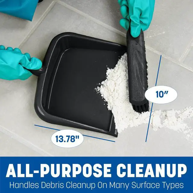Alt view image 4 of 6 - Handheld Dustpan with Handle, Cleaning Essentials for Home and Commercial Use, 10", White