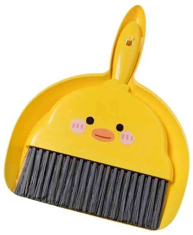 Main image of 1Pc Small Dust Pan and Brush Set,Cute Yellow Mini Broom and Dustpan Set