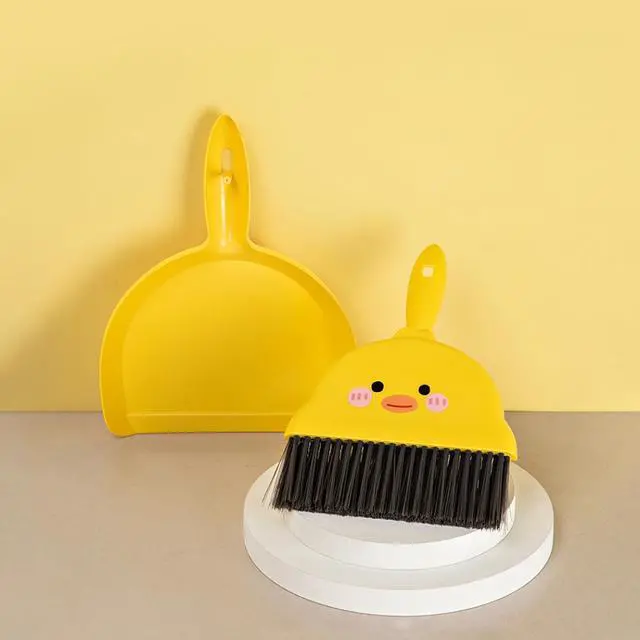 Alt view image 5 of 7 - 1Pc Small Dust Pan and Brush Set,Cute Yellow Mini Broom and Dustpan Set